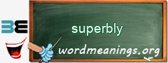 WordMeaning blackboard for superbly